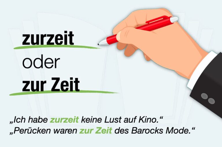 Zurzeit oder zur Zeit: Rechtschreibung nach Bedeutung
