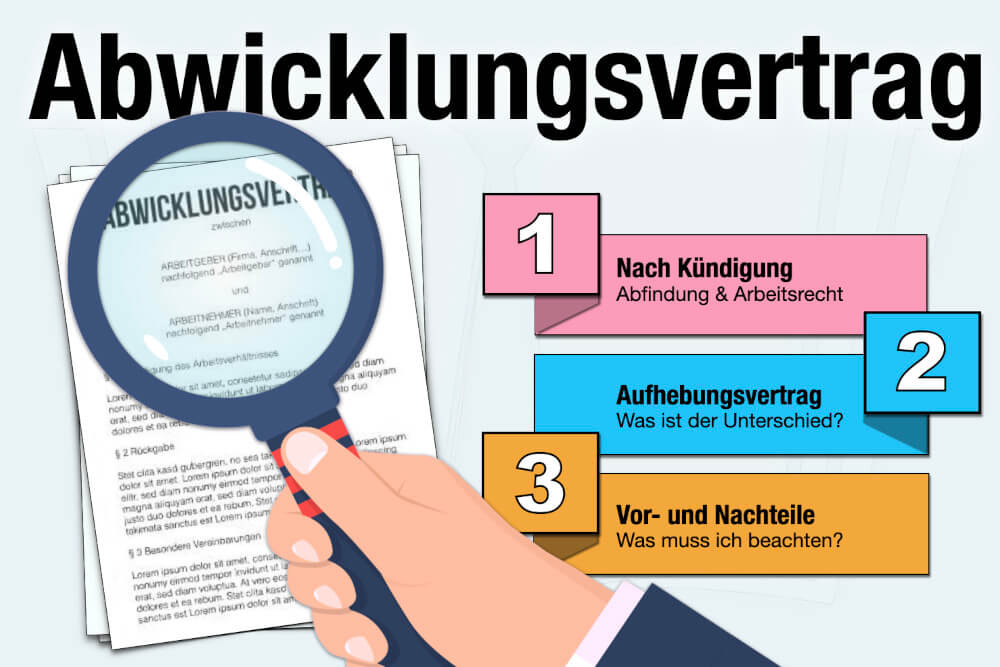 Abwicklungsvertrag: Muster, Inhalt & Sperrfrist