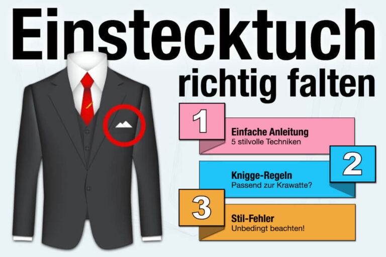 Einstecktuch falten: Tipps + Techniken für die Pochette