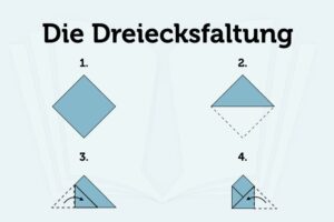 Einstecktuch Falten Dreiecksfaltung One Corner Up One Point Up
