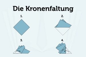 Einstecktuch Falten Kronenfaltung Three Point Fold