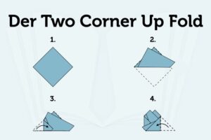 Einstecktuch Falten Two Corner Up Fold Doppelspitzen Two Point Up