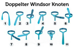 Krawatte Binden Einfach Anleitung Doppelter Windsor Knoten