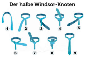 Krawatte Binden Einfach Anleitung Halber Windsor Knoten