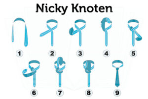 Krawatte Binden Einfach Beispiel Nicky Knoten