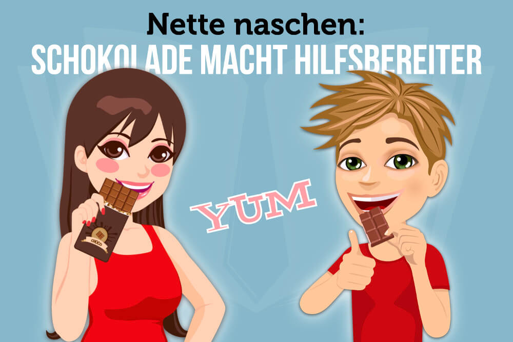 Nette naschen: Wer Schokolade mag, ist hilfsbereiter
