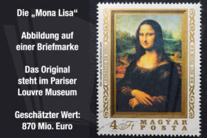 Leonardo Da Vinci Mona Lisa Louvre Briefmarke Gemaelde Augen